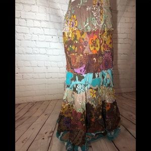 Solitaire Small/ long artisan flowing skirt